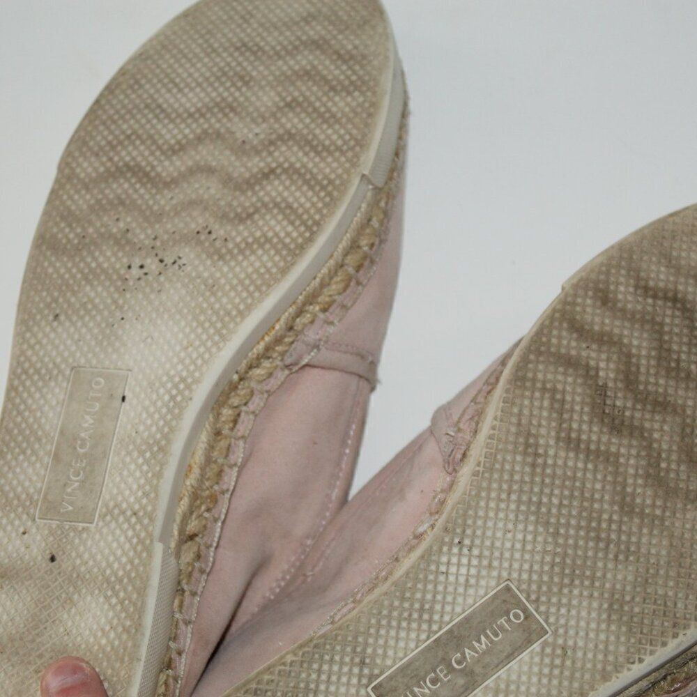 Vince Camuto Pale Pink Suede Espadrille Slip-on Sneakers Size 8.5 - Picture 8 of 9